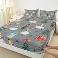 thumbnail image 3 of Manfei Cute Nutcracker Twin Sheet Sets for Kids, Christmas Tree Snowflake Twin Fitted Sheet, Gray Merry Xmas Flat Sheet, Ultra Soft Home Decor 3pcs, 3 of 7