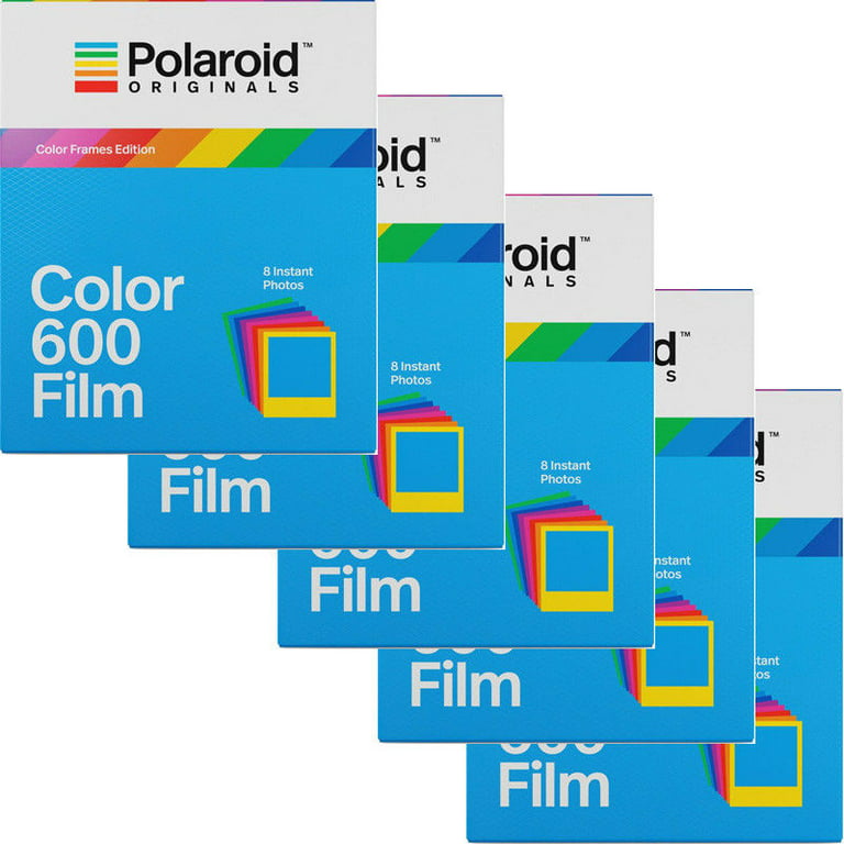 forælder Bevægelse Nedgang 5 Pack Polaroid Originals 4672 Instant Color Film Color Frame for Polaroid  600 - Walmart.com