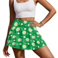 thumbnail image 3 of HELLHERO Daisy Golf Pattern Polyester Spandex Golf Skirt with Built-in Shorts, 2 Side Pockets Soft Tennis Skirt for Pickleball Daily Wear Party, 3 of 9