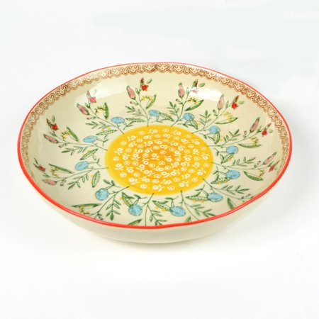 Euro Ceramica Ella 2 Piece Entree Bowl Set - Red - Service for Two