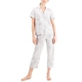 thumbnail image 1 of Charter Club Ensemble de Pyjama Capri à Col Cranté, Toile Florale, Moyen, 1 of 1