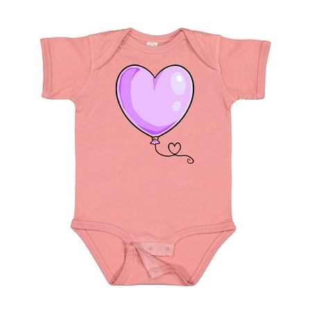 

Inktastic Purple Balloon Heart Boys or Girls Baby Bodysuit