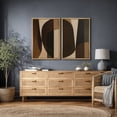 thumbnail image 4 of Framed Canvas Print Geometric Abstract Wall Art Set of 2 Mid-Century Modern Decorative for Living Room Bedroom - 16"x24"x2 NATURAL, 4 of 8