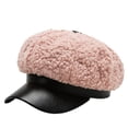 thumbnail image 4 of XIAOCHA Womens Mixed Newsboy Cap Solid Curved Brim Casual Hangout Newsboy Hats,Pink, 4 of 4