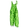 thumbnail image 3 of QATAINLAV Wide Leg Linen Jumpsuits for Women St Patricks Day Outfits Funny Graphic Spaghetti Strap Rompers One Piece Pants with Pockets Green S on Sale Clearance 2025, 3 of 6