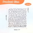 thumbnail image 2 of Uxcell 1 pulgada etiquetas de letras, 8 hojas de letras y números brillantes autoadhesivos de vinilo para escritura a mano, letras para buzones, scrapbooking, señales, botellas, manualidades, plata, 2 of 6