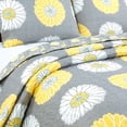thumbnail image 5 of Yellow White Gray Daisy Sunflower Floral Reversible Quilt Bedding Set, Bedspread, Coverlet Lightweight for All Seasons (Sunflower, Queen - 3 Piece), 5 of 6