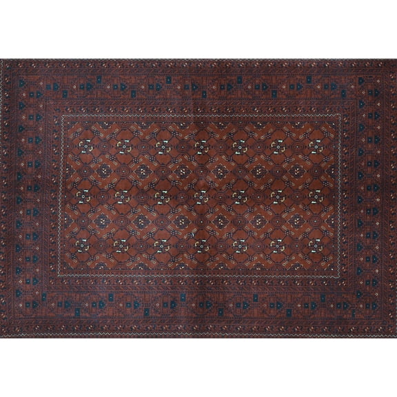 Ahgly Company Indoor Rectangle Persian Light Blue Traditional Area Rugs, 5' x 7'