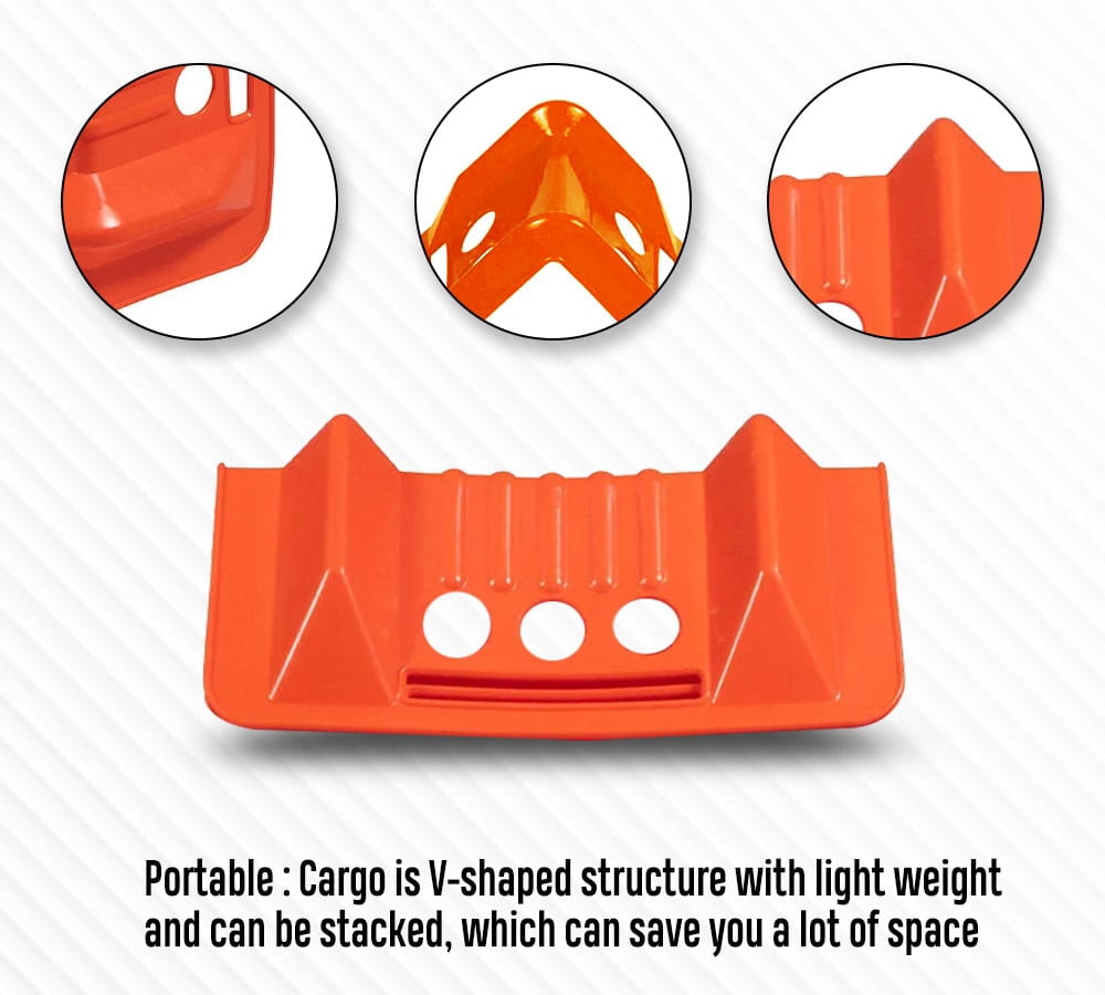 (40 Pieces) 4"x10" Orange Corner Protector V Shaped Flatbed Edge Guards with Carrying Case - Cargo Load Corner Edge Protector and Tie-Down Strap Guard for Flatbed