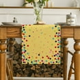 thumbnail image 3 of Sm:)e Happy Birthday Polka Dot Yellow Table Runner 13x48 Inch, 3 of 7