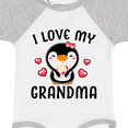 thumbnail image 4 of Inktastic I Love My Grandma with Cute Penguin and Hearts Girls Baby Bodysuit, 4 of 5