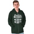 thumbnail image 5 of Breaking Records And Hearts Funny Zip Up Hoodie Men's Women's Brisco Brands 5X, 5 of 6