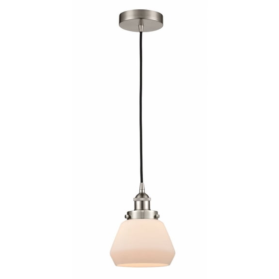 616-1PH-SN-G171-LED-Innovations Lighting-Fulton - 1 Light Mini Pendant In Industrial Style-10 Inches Tall and 7 Inches Wide Brushed Satin Nickel Matte