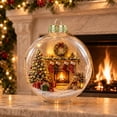 thumbnail image 6 of Antqov Christmas Decorations, Light-up Clear Glowing Christmas Ornament, Hanging Mini Holiday Scene Christmas Tree Ornaments with LED Light for Indoor Home, Office, Party Decor Gifts, 6 of 6