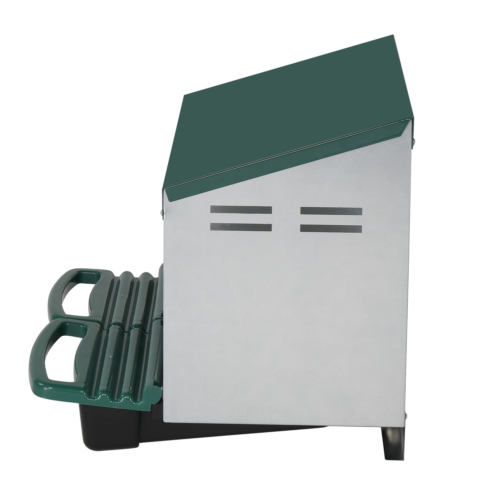 Chicken Nesting Box with Plastic Basket, 2 Compartment Roll Out Egg Nest Box Chicken Laying Box Hens Chicken Coop Box, Green