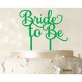 thumbnail image 1 of Bride To Be Wedding Cake Topper Custom Green Cake Topper Wedding Cake Decoration Available 6-7 Inches Wide, 1 of 1