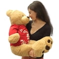 thumbnail image 4 of Valentine's Day Giant Teddy Bear 36 inches Soft Wears Removable T-shirt that Reads  I Love You This Much, Fully Stuffed Large Valentine's Day Stuffed Animal Packed in Big Box Ready to Hug, 4 of 4