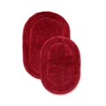thumbnail image 1 of Superior BATHRUG-OV2PC-BG Cotton Oval Bath Rug Set - Burgundy, 2 Pieces, 1 of 1