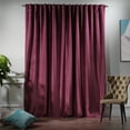 thumbnail image 2 of 3S Brother's Solid Luxury Matte Velvet Soft Curtains Set of 2 Panels Hanging Back Tap & Rod Pocket Home Décor Bedroom Kitchen Office Windows Room Darkering ( Raspberry Red-52"x95"), 2 of 6