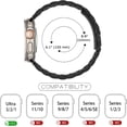 thumbnail image 6 of moogdieo Band Compatible with Apple Watch Band 49mm 45mm 44mm 42mm Premium Stainless Steel Metal Replacement Strap Compatible with Apple Watch Ultra 3 2 1 Series 11 10 9 8 7 6 5 4 3 2 1 SE, Black, 6 of 14