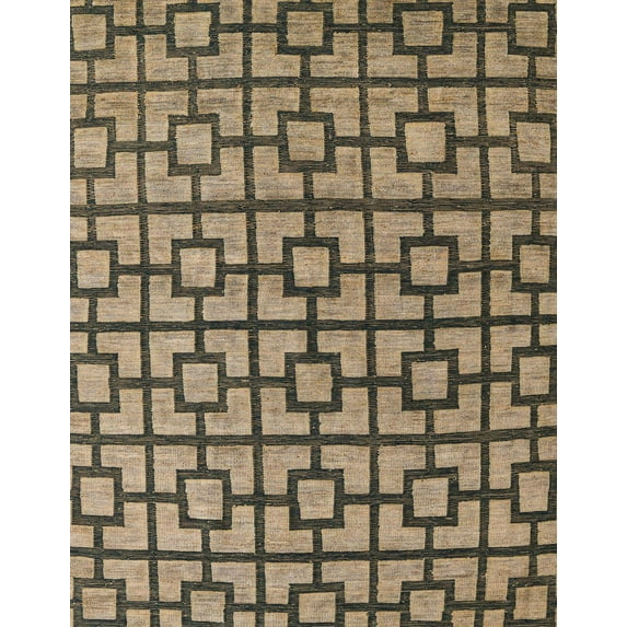 Ahgly Company Indoor Rectangle Abstract Dark Brown Oriental Area Rugs, 2' x 3'