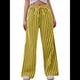 thumbnail image 3 of Pantalones de Rayas con Cordón para Mujer, Holgados, de Pierna , Informales, de Cintura Baja, Cómodos y con Bolsillos Amarillo XXL, 3 of 7