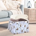 thumbnail image 3 of Yayeee Collapsible Cube Storage Bin with Lid Fabric Closet Decorative Basket with Handles, Purple Otters Pattern, 3 of 7
