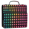 thumbnail image 5 of FORMRS Zipper Binder with Shoulder Strap 2-inch Ring 500 Sheet Capacity File Bag, Pink Block Pattern, 5 of 5