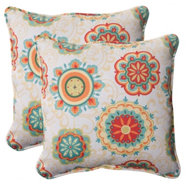 Pillow Perfect 505831 Farrington Aqua 18,5 Pouces Coussin (Lot de 2)
