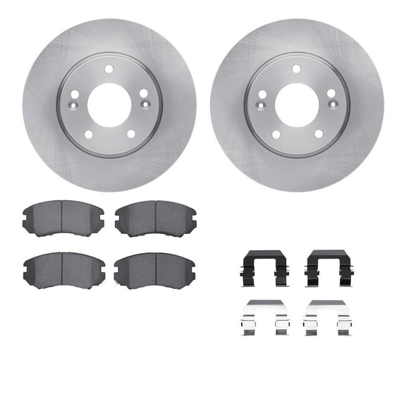 Dynamic Friction Company Front Brake Rotors with 5000 Advanced Brake Pads includes Hardware 6512-21080