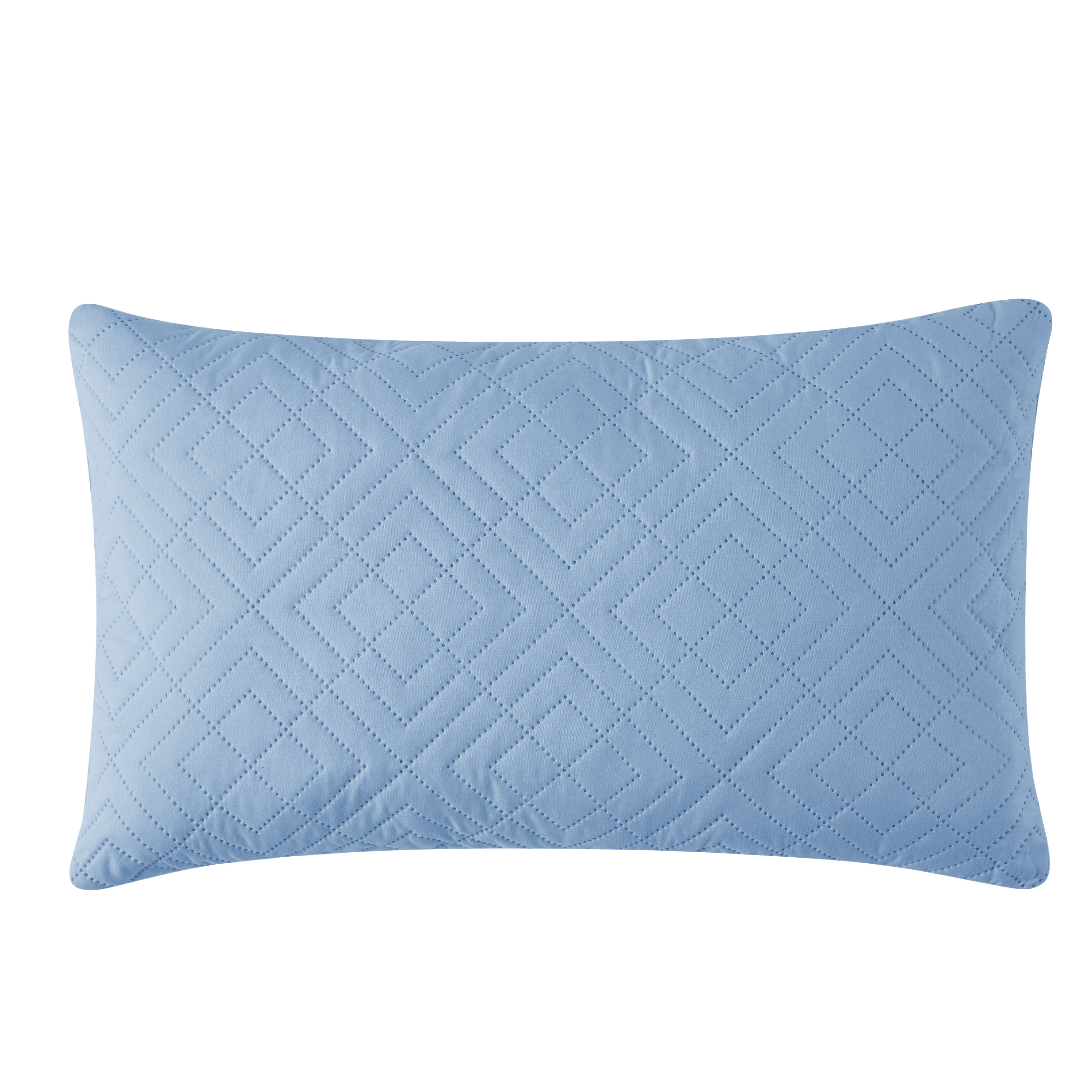 Clara Clark Kids Quilt Set (3pc) Diamond Weave, Blue