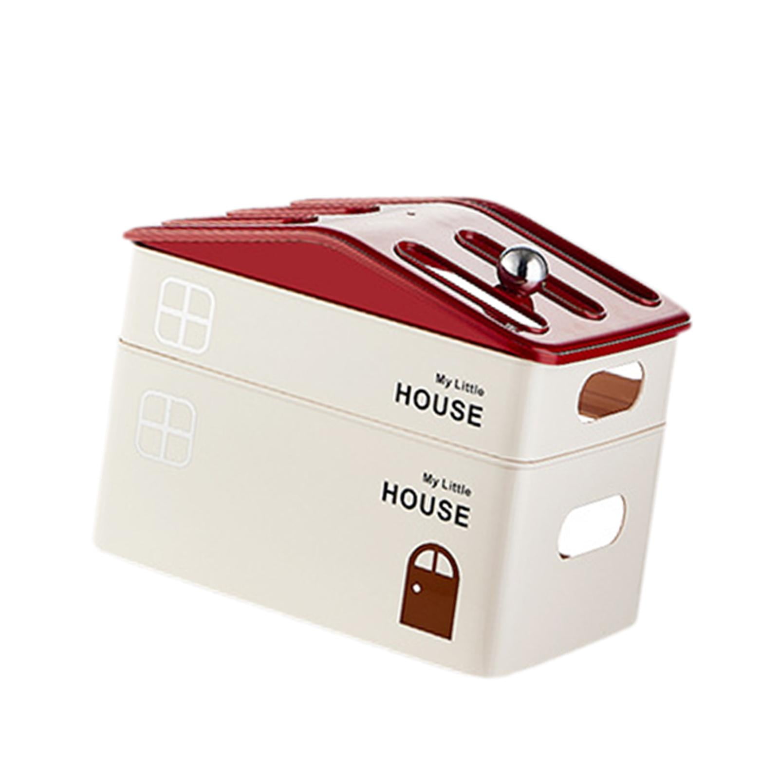 Fiocias Durable Router Storage Box Cord Organizer Cable Management Rack Modern Dustproof Double Layer