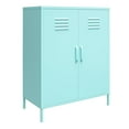 thumbnail image 4 of Novogratz Cache 2 Door Metal Locker Style Storage Accent Cabinet, Mint, 4 of 13