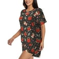 thumbnail image 2 of Fotbe coffee mug cup Print Pajama Set for Women 2 Piece Loungewear Short Sleeve Tops and Shorts Set Soft Sleepwear-X-Large, 2 of 7