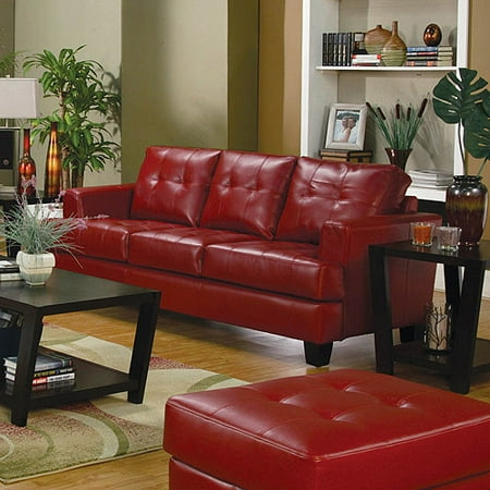 Coaster Samuel Bonded Leather Sofa, Multiple Colors