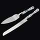 thumbnail image 1 of Cuchillo de pastel de boda y juego de servidor de mango de cristal artificial de acero inoxidable acrílico ShuxiuWang 1327537095514, 1 of 5