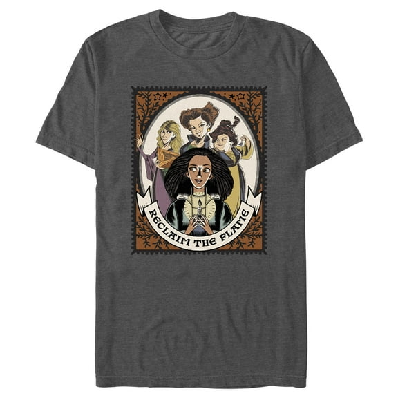 Men's Hocus Pocus 2 Reclaim the Flame Stamp Graphic Tee Charcoal Heather Medium