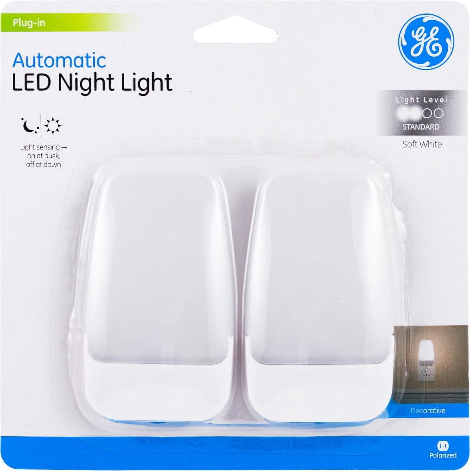 GE 0.5-Watt Motion Activated Plug In Integrated LED Night Light