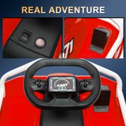 KerryYoo K71 Drift Kart, 24V Go Kart for Kids, Electric Ride on, 300W Brushless Motor, Ages 6+, 360° Drifting,High/Low Speed-Red
