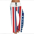 thumbnail image 2 of Patlollav Womens Elastic Waist Independence Day Casual Printed Tie Straight Pants, 2 of 6