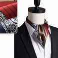 thumbnail image 2 of Men 100 Silk Square Scarf 26"x26" Neck Scarves Wrap Business Casual Breathable Lightweight Paisley, 2 of 3