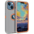 thumbnail image 5 of NIFFPD iPhone 13 Case, Heavy Duty Hard Shockproof Protective Phone Case for iPhone 13 6.1" Gray+Orange, 5 of 5