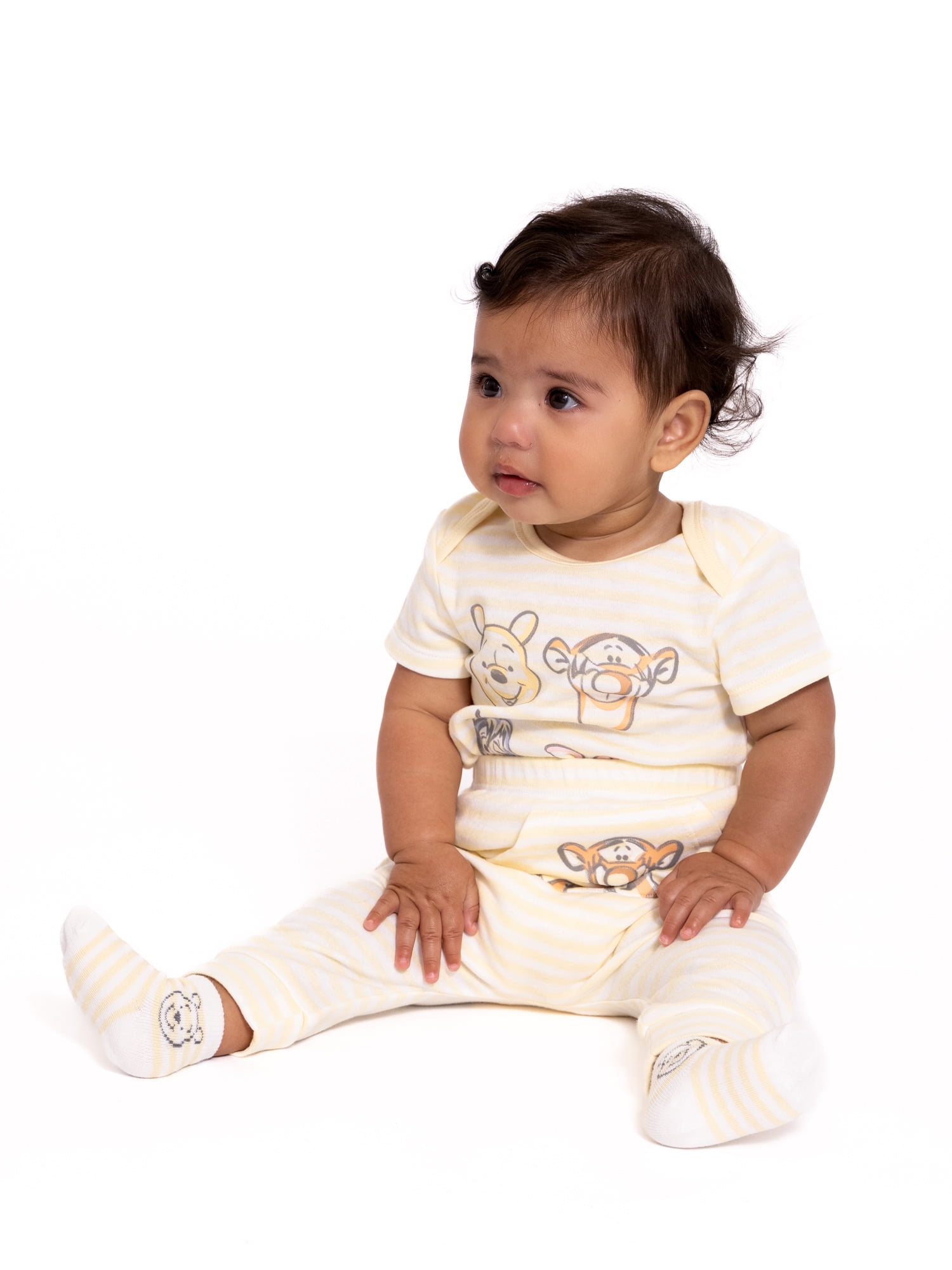 Disney Baby Wishes + Dreams Character Infant Baby Short Sleeve Bodysuits, 3-Pack, Sizes Newborn-12 Months