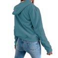 thumbnail image 3 of Womens Zip Up Hoodies Thermal Sherpa Lined Fleece Jacket Long Sleeve Hooded Sweatshirt Fall Fashion Winter Coat, 3 of 4