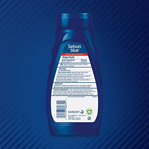 Champú Selsun Blue, 325 ml, unisex, sulfito de selenio al 1% medicinal con mentol Selsun Blue Selsun Blue