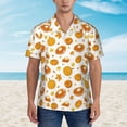 thumbnail image 2 of Balery Pumpkin Maple Leaves Camisas hawaianas de manga corta para hombre, camisas playeras de corte holgado, camisas de vacaciones con botones,Large, 2 of 7