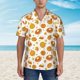 thumbnail image 2 of Balery Pumpkin Maple Leaves Camisas hawaianas de manga corta para hombre, camisas playeras de corte holgado, camisas de vacaciones con botones,Small, 2 of 7
