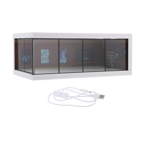 Estuche de exhibición iluminado Strade Fareast Limited 1:64, garaje, coleccionable, negro