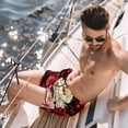 thumbnail image 2 of luoweisi Men's Beach Shorts Quick Dry Swim Trunks with Mesh Lining Peony XL, 2 of 5