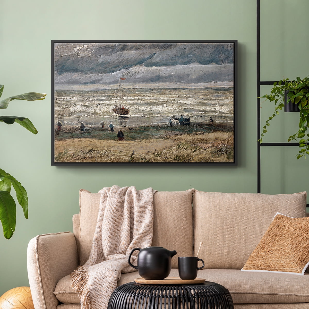 Vintage Landscape-CXXVII By Wexford Home Framed in Black Wood Gallery Wrapped Canvas 17 in. x 25 in.